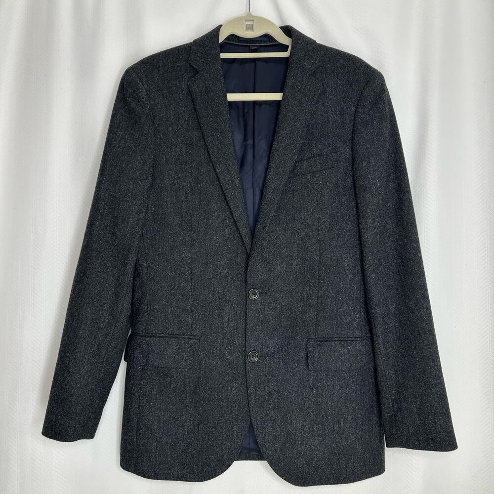 J Crew mens Ludlow wool blazer gray 36R work career wedding guest